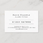 Burglar Alarm Fitter mit Foto des Holders Visitenkarte (Rückseite)