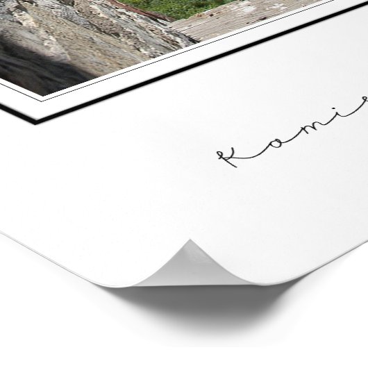 Burgmauer durch das Fenster Poster (Ecke)