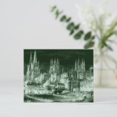 Burgos Cathedral Gothic Engraving Negative Vintage Postkarte (Stehend Vorderseite)