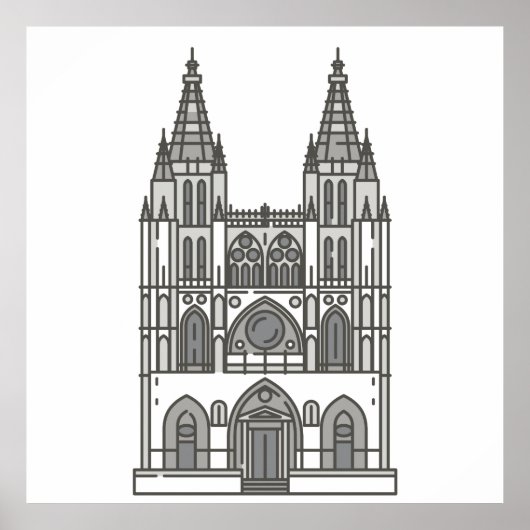 Burgos Cathedral Sehenswürdigkeit Poster (Vorne)