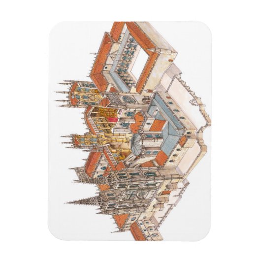 Burgos Kathedrale. Spanien Magnet (Vertikal)