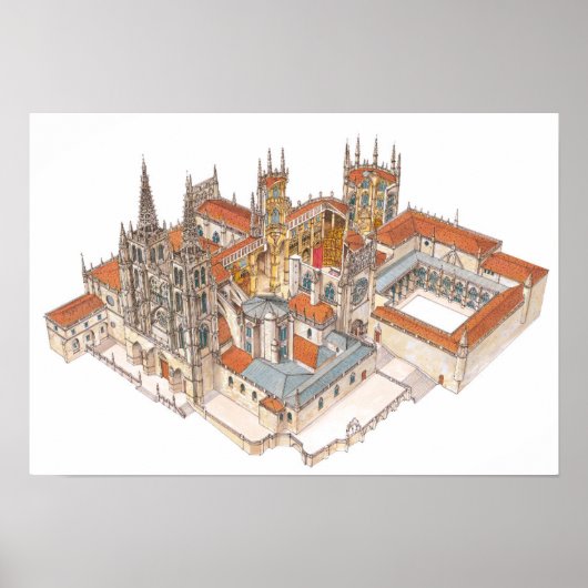 Burgos Kathedrale. Spanien Poster (Vorne)