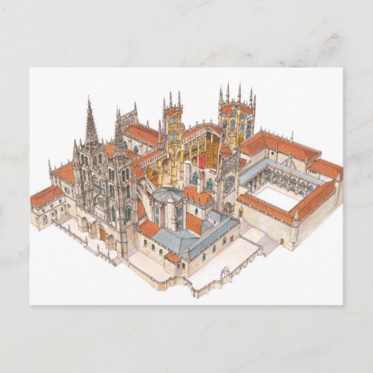 Burgos Kathedrale. Spanien Postkarte (Vorderseite)