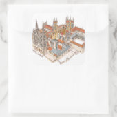 Burgos Kathedrale. Spanien Quadratischer Aufkleber (Tasche)