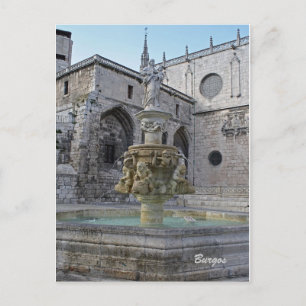 Burgos Kathedrale Springbrunnen Postkarte