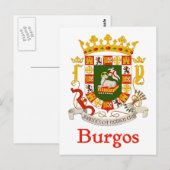 Burgos Puerto Rico Shield Postkarte (Vorne/Hinten)