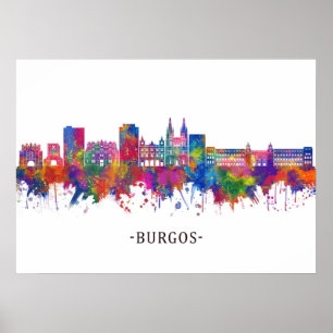 Burgos Spanien Skyline Poster