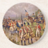 Burgoynes Kapitulation in Saratoga durch Percy Mor Sandstein Untersetzer (Vorne)