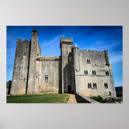 Burgposter des mittelalterlichen Schlosses Beynac Poster (Vorne)