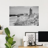 Burgruben in Schwarz-Weiß Poster (Heimbüro)