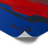 Burgruine Lebendige abstrakte Kunst Poster (Ecke)