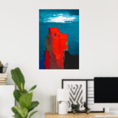 Burgruine Lebendige abstrakte Kunst Poster (Heimbüro)
