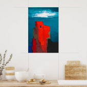 Burgruine Lebendige abstrakte Kunst Poster (Küche)