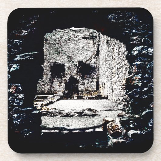 Burgschädel Getränkeuntersetzer (Vorderseite)