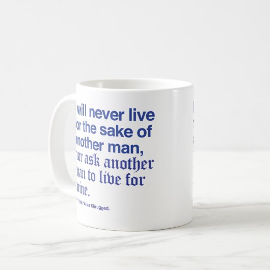 Bürgschaft Johns Galts Kaffeetasse (Vorderseite Links)