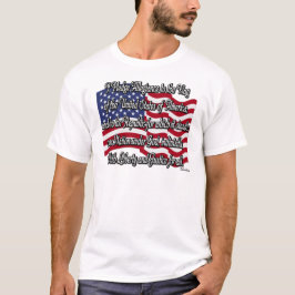Bürgschaft von Ergebenheit mit US-Flagge T-Shirt