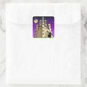 Burgschläger und grimmiger Sensenmann am Burg Quadratischer Aufkleber (Tasche)