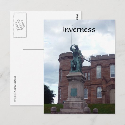 Burgstatue Postkarte (Vorne/Hinten)