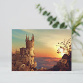 Burgtürme im Himmel Dankeskarte (Stehend Vorderseite)