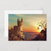 Burgtürme im Himmel Dankeskarte (Vorne/Hinten)