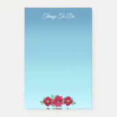 Burgudy-Blume zu Sky Blue-Themen Post-it Klebezettel (Vorderseite)