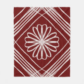 Burgund Abstrakte Blume Fleecedecke (Vorderseite)