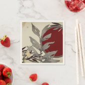 Burgund Abstrakte Wasserfarbe Serviette (Beispiel)