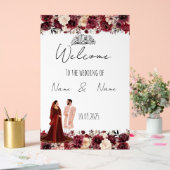 Burgund-Acryl-Hochzeitszeichen Acrylschild (Hochzeit)