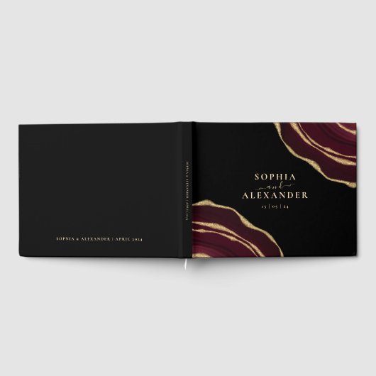 Burgund-Agade Gästebuch (Voll)