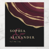 Burgund-Agade Weinetikett (Einzelnes Label)