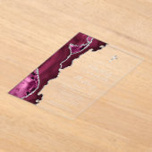 Burgund Agate Silver Text Erste Heilige Kommune Acryleinladungen (Ablage )