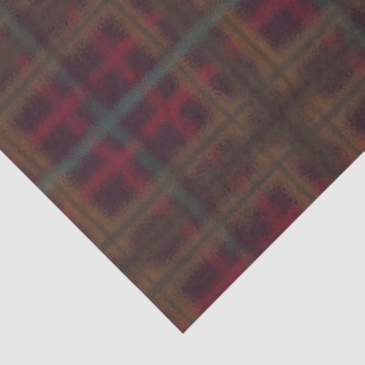 Burgund Alt-modern Bio Kariert charmant Seidenpapier (Ausschnitt)