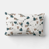 Burgund, Aquamarin, Beige Hochzeitsfeiern Rose neu Lendenkissen (Rückseite)