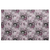 Burgund Aquarell Blume. Stoff (Fat Quarter (45,7 x 55,9 cm))