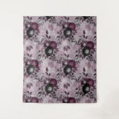 Burgund Aquarell Blume. Wandteppich (Vorderseite)