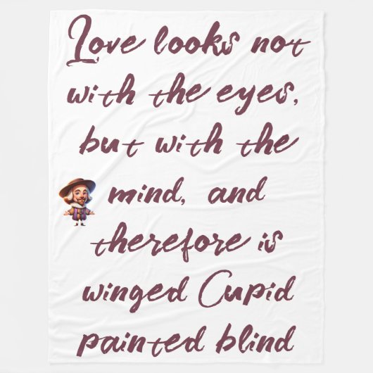 Burgund auf der White Shakespeare Liebe sieht nich Fleecedecke (Vorderseite)