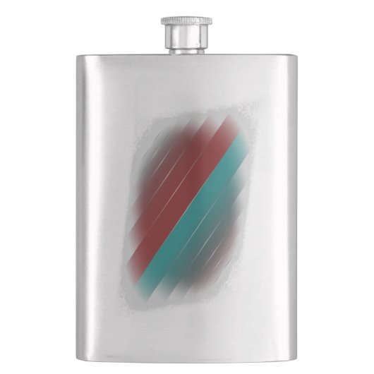 Burgund auf grau aquamarin flachmann (Vorderseite)