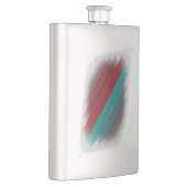 Burgund auf grau aquamarin flachmann (Rechts)