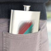 Burgund auf grau aquamarin flachmann (Beispiel)