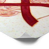 Burgund Awareness Ribbon Angel Poster Art Print (Ecke)