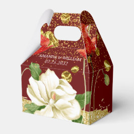 Burgund Beautiful Rosy Gold Gastgeschenk Hochzeit  Geschenkschachtel