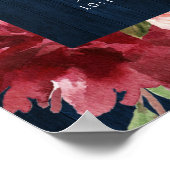 Burgund Begrüßungsordnung der Veranstaltungen Hoch Poster (Ecke)