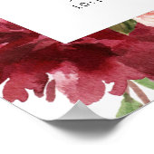 Burgund Begrüßungsordnung der Veranstaltungen Hoch Poster (Ecke)