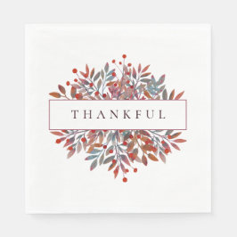 Burgund Berries & Blätter individuell anpassbar bo Serviette