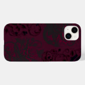 Burgund & Black Dark Garden Gothic Glam Case-Mate iPhone Hülle (Rückseite (Horizontal))