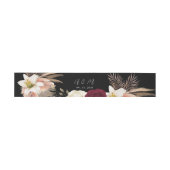 Burgund Black Floral Wedding Bly Band (Flach)