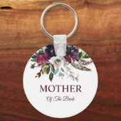 Burgund bläserweiße Mutter der Braut Schlüsselanhänger (Vorderseite)