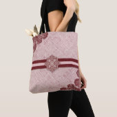 Burgund & blassem Rosa AI-Kunst  Tasche (Von Nahem)