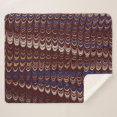 Burgund, Blau und Weiß-Wavy-Muster   Sherpadecke (Vorderseite (Horizontal))