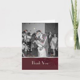 Burgund Blühe kundenspezifisches Foto Danke Karte